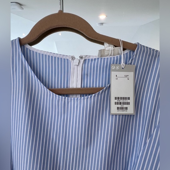 🔥NWT COS Striped Flared Maxi Dress. Size 10 - Picture 5 of 9